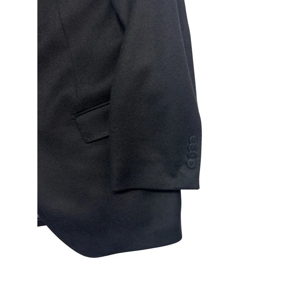 Frank Stella New York 44L Black 100%‎ Cashmere Blazer Jacket Sport Suit Coat